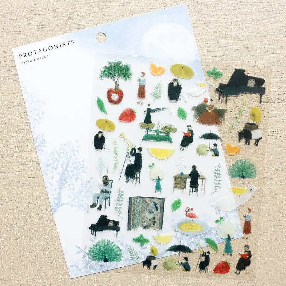 Akira Kusaka 日下明   シール Protagonists - Sticker Sheet