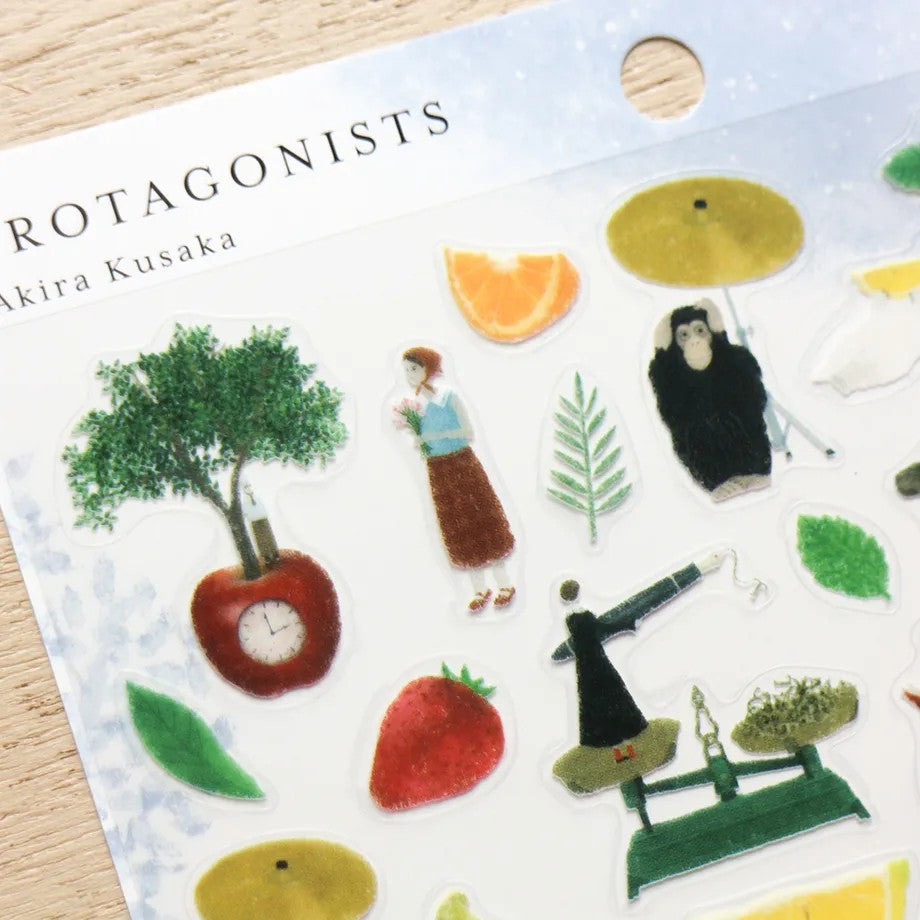 Akira Kusaka 日下明   シール Protagonists - Sticker Sheet