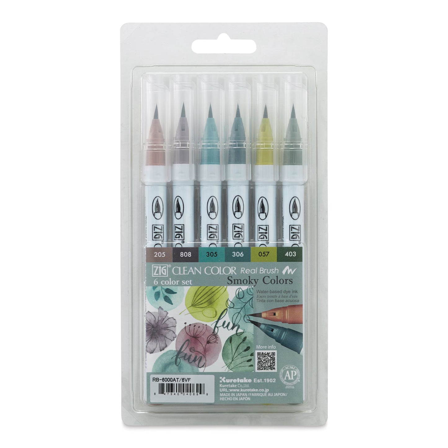 KURETAKE ZIG - Clean Color Real Brush - Set de 6