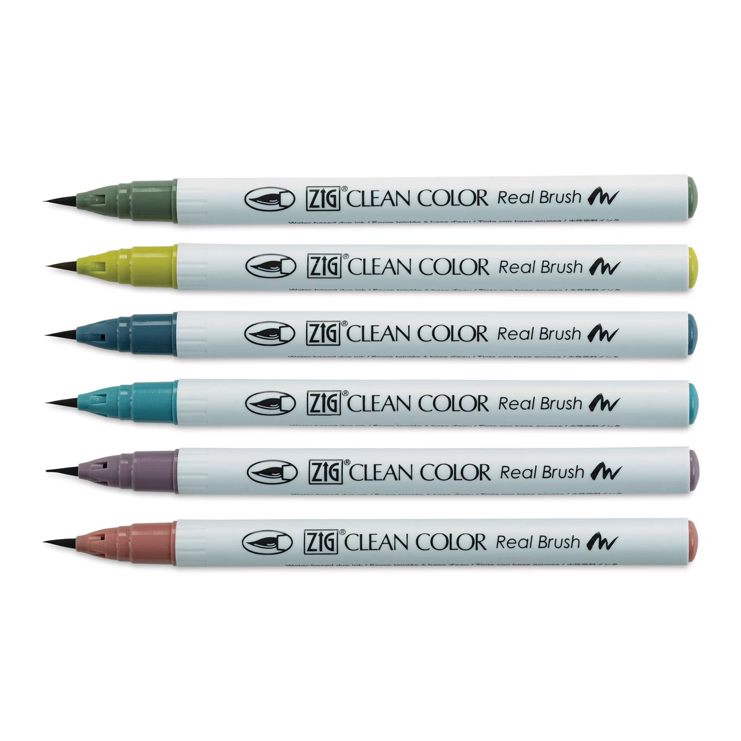KURETAKE ZIG - Clean Color Real Brush - Set de 6