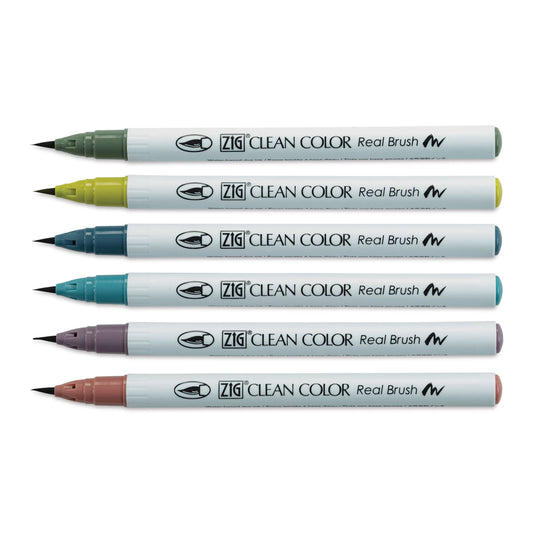 KURETAKE ZIG - Clean Color Real Brush - Set de 6