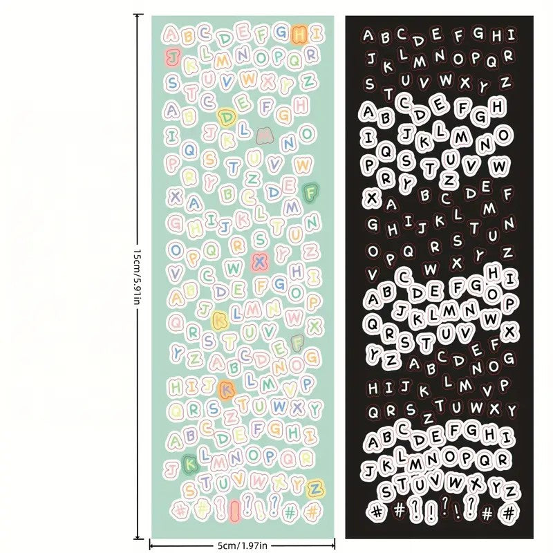 Stickers - Abecedario Minúsculas y Mayúsculas - 4 pieza