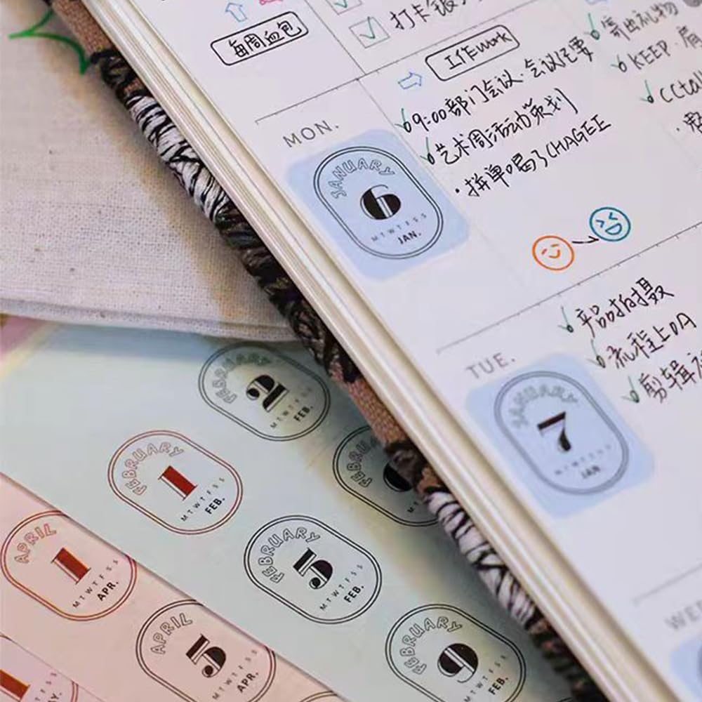 Benstore Design - Sticker - Pegatinas de 365 días del Año - Calendario