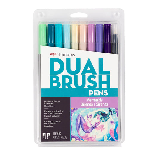TOMBOW - Dual Brush Pen Set de 10 - Mermaids