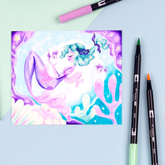 TOMBOW - Dual Brush Pen Set de 10 - Mermaids