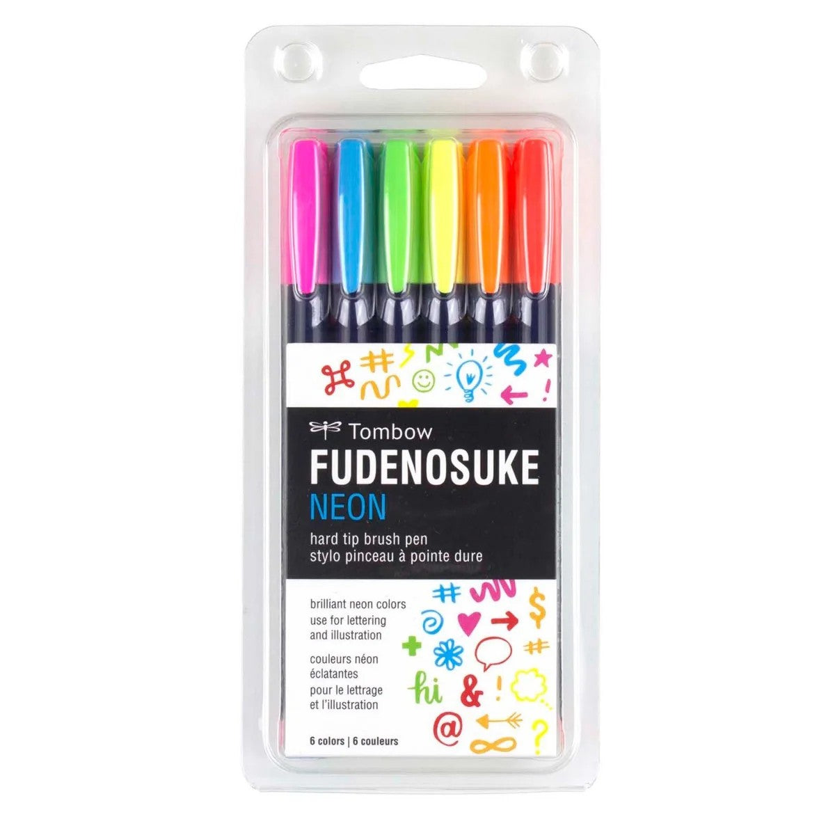 TOMBOW - Fudenosuke Neon - Sets de 6