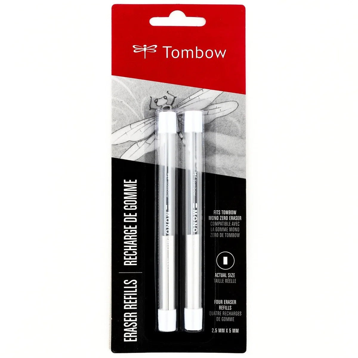 TOMBOW - Mono Zero Rectangular Borradores REFILL - 4 unidades