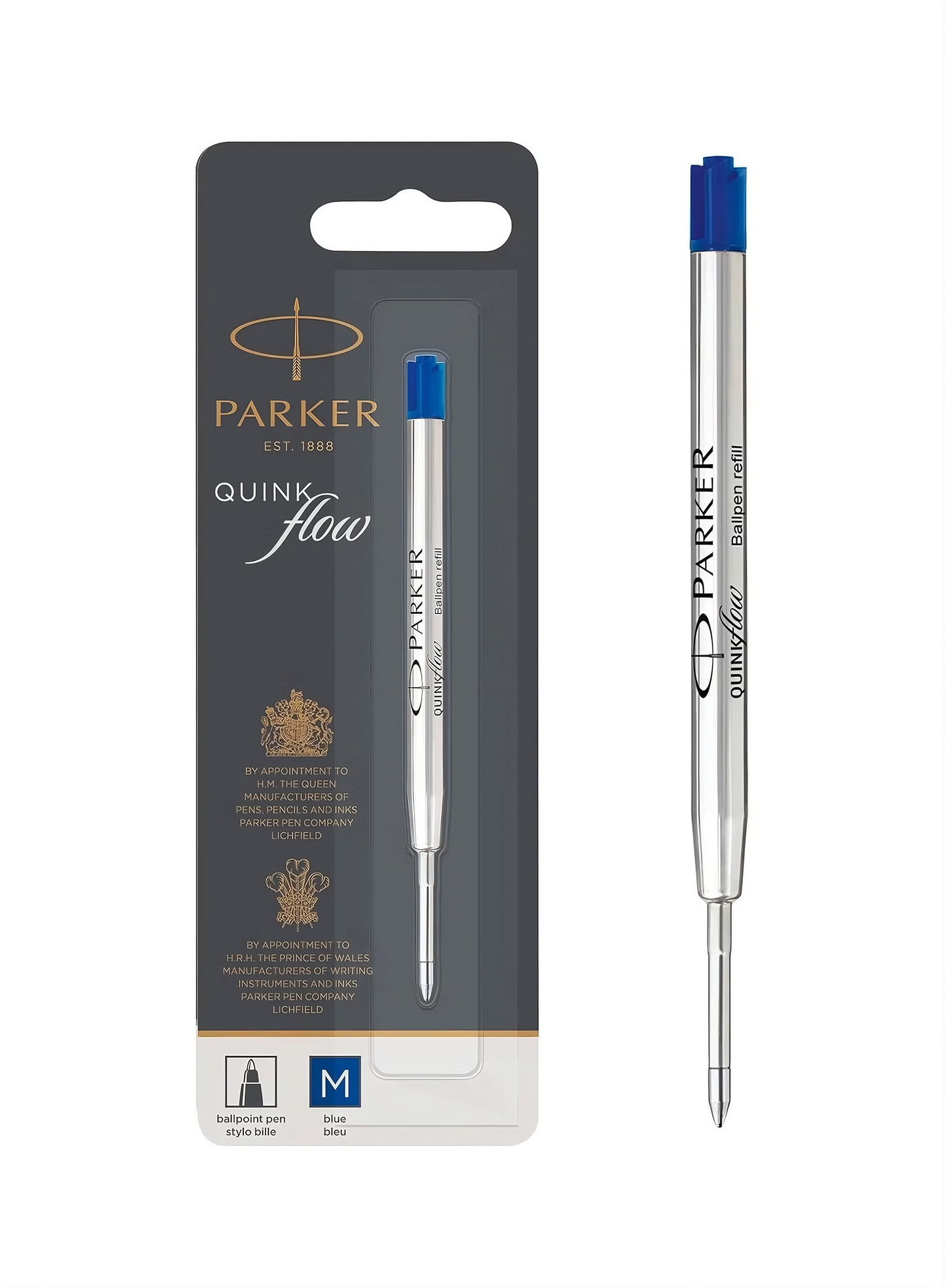 Parker® Refill Ballpoint Pens - Medium Conical Tip - Blue Ink
