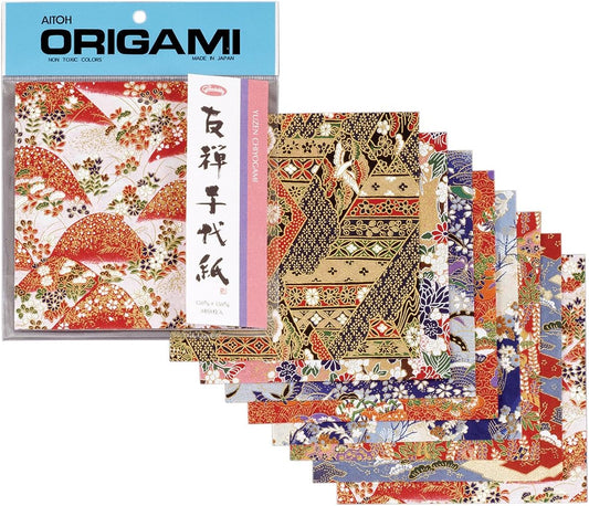 Origami Yuzen Chiyogami - 8 hojas - 15cm x 15cm