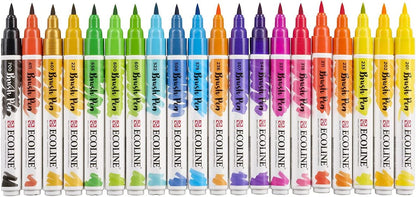 Ecoline Brush Marker Sets, 20-Pen Set