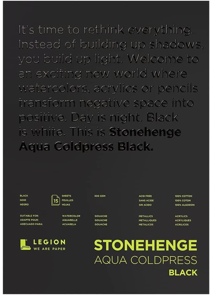 STONEHENGE - Aqua Black Watercolor Pads Cold-Press