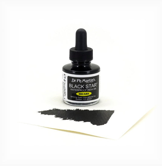 DR. PH. MARTIN'S - Black Star Hi-Carb Waterproof India Ink