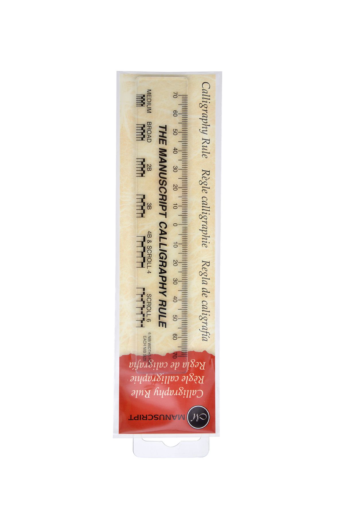 Calligraphy Ruler for Manuscript Flat Tip
