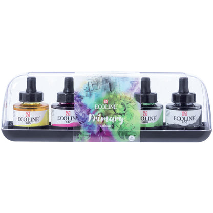 Ecoline Watercolor 30ml Pipette Jar Sets, 10-Color Set