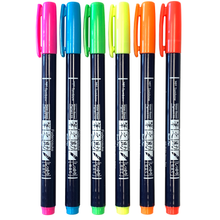 Cargar imagen en el visor de la galería, TOMBOW Fudenosuke - Marcadores Punta Pincel (Colores Neones)
