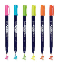 Cargar imagen en el visor de la galería, TOMBOW Fudenosuke - Marcadores Punta Pincel (Colores Neones)

