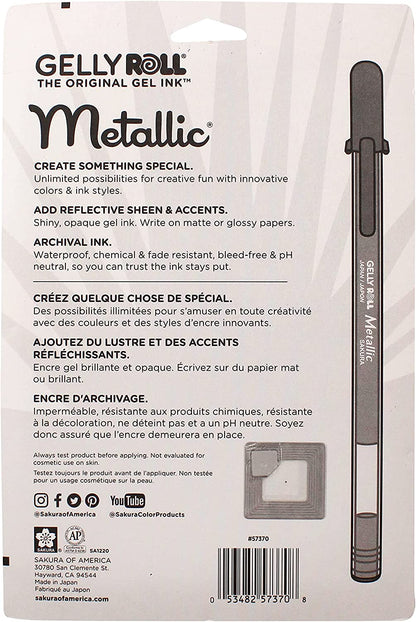 SAKURA - Gelly Roll - Dark Metallic Pens, 10-Pen Metallic Set