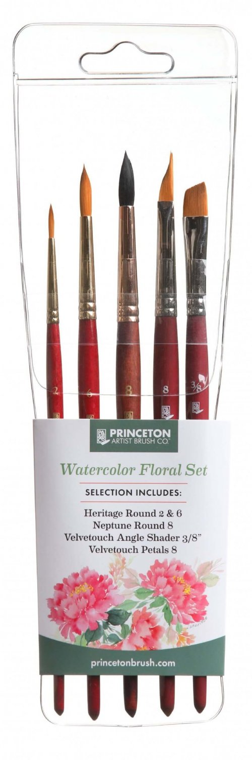PRINCETON ARTIST BRUSH CO. - Watercolor Floral Professional 5-Brush Set