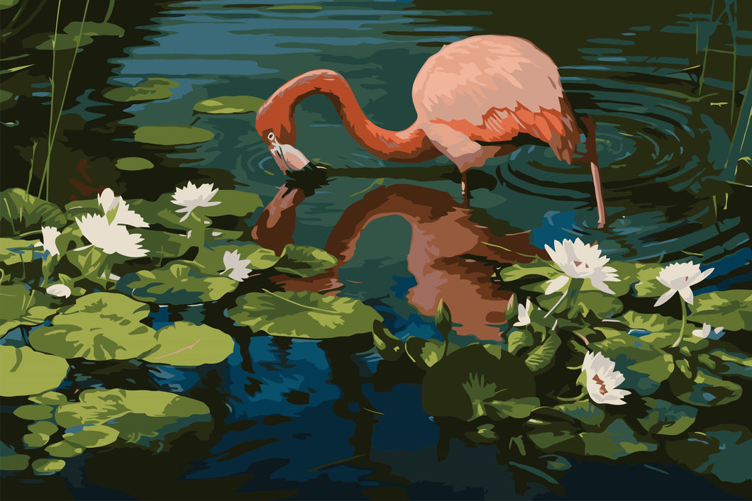 WINNIE´S PICKS - Flamingo with Water Lily