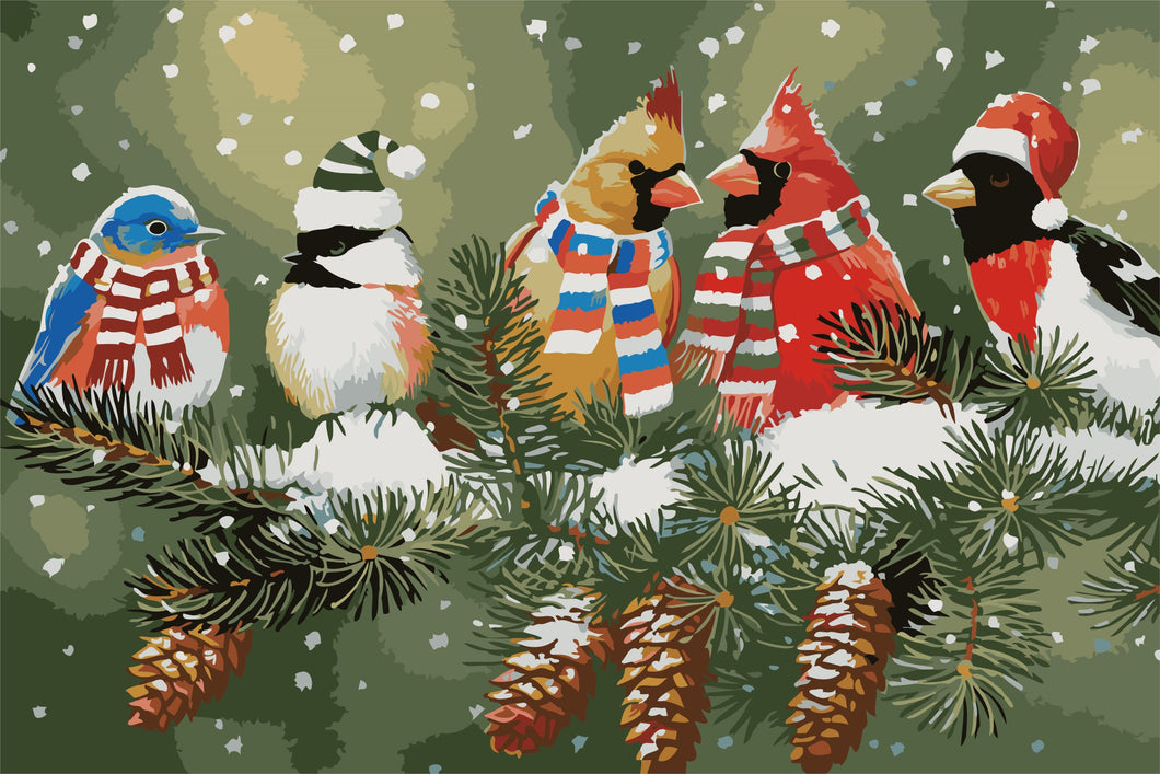 WINNIE´S PICKS - Festive and Christmassy Birds on a Snowy Branch